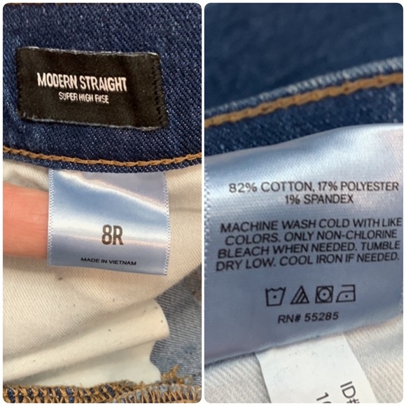Express Super High Rise Modern Straight Jeans- 8- NWT - Picture 13 of 15